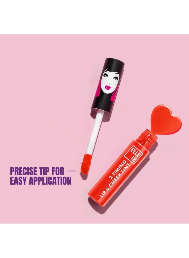 إيل 18 Elle18 2Timing Lip& Cheek Tint Tropicana 4ml - Image 3